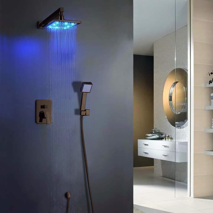 Fontana Oil Rubbed Bronze Shower System With Shower Head and Hand Shower